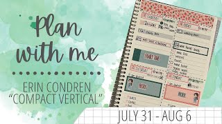 PLAN WITH ME  A5 “COMPACT VERTICAL”  FT PLANNERKATE stickers [upl. by Hasen]