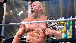 Brock Lesnar F5 off Chamber pod WWE Elimination Chamber 2022 [upl. by Allertse]