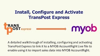 Install Configure and Activate TransPost Express [upl. by Abbott679]