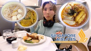 ✈️ 32 HOURS Food on Singapore Airlines Business Class  YB vs FOOD [upl. by Anrahc]