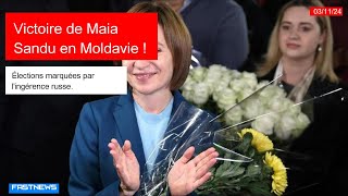 FN Victoire de la leader proUE en Moldavie malgré lingérence russe [upl. by Rima90]