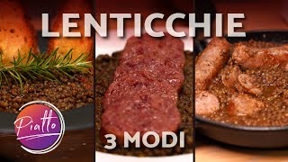 LENTICCHIE 3 Modi Ricetta CLASSICA con SALSICCIA e con COTECHINO [upl. by Lange568]