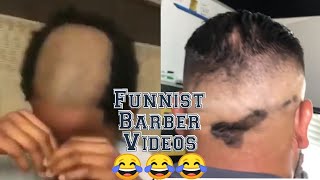 😂 FUNNIEST BARBERING VIDEOS 😂 BARBER FAILS 💈😂💈 [upl. by Nivlen]