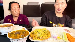 Spicy Sukuti farsi aalu ko tarkari fry egg with ricegurungfamily4715 [upl. by O'Gowan980]