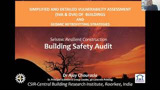 quotSimplified and Detailed Vulnerability Assessment amp Retrofit Buildingsquot by Dr Ajay Chourasia [upl. by Junno]