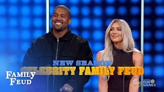 Kim amp Kanye Vs The Kardashians  Celebrity Family Feud [upl. by Irmgard]