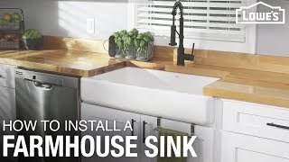 How To Install a Farmhouse Sink  DIY Kitchen Remodel [upl. by Glynda823]