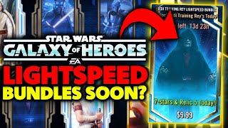 NEW SWGoH Lightspeed Bundles Coming THIS WEEK  BIG GAC Changes [upl. by Irreg]