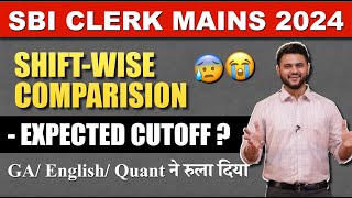 Day1 SBI Clerk Mains Exam Analysis 2024  Expected Cutoff Exam Level [upl. by Einial]