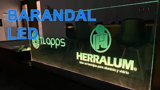 Barandal de vidrio templado con iluminación led [upl. by Aneej]