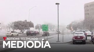 Más de 30 millones de personas bajo alerta por una poderosa tormenta invernal  Noticias Telemundo [upl. by Arratoon]