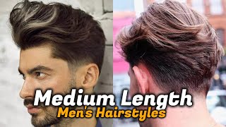 Top 10 Cool MediumLength Hairstyles for Men In 2024  Haircut Trends For Men 2024 [upl. by Maer709]