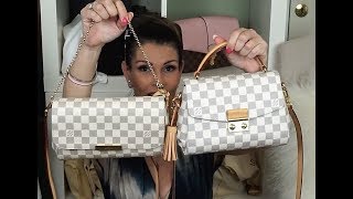 LOUIS VUITTON Croisette vs Favorite mm in Azur lvlovermj [upl. by Irreg389]