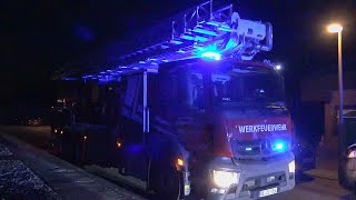 WERKFEUERWEHR  Teleskopmastbühne WF Evonik Marl  Neuer RTW BF Herten [upl. by Amaj]