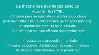 Chapitre 3  Avantages comparatifs dotations factorielles technologiques spécialisation mondiale [upl. by Kerwinn]