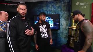 the usosroman reigns backstage segment sd 61121 [upl. by Suirad]