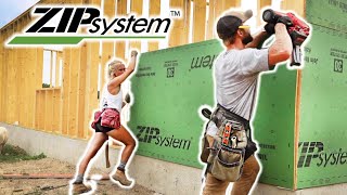 Installing Zip Board On Our Walls  Building Our Own House ep8 [upl. by Edecrem]