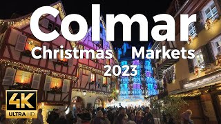 Colmar Christmas Markets 2023 France Walking Tour  With Captions [upl. by Lucias]