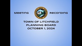 Litchfield Planning Board Oct 1 2024 [upl. by Adnarrim]