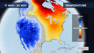 Monthly temperature forecast for the USA 11152024 [upl. by Hsakaa]