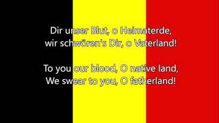 National Anthem of Belgium  La Brabançonne FR DE NL EN lyrics [upl. by Hulbard206]