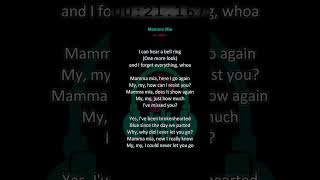 Mamma Mia by ABBA lyrics goviral mammamia abba abbamammamia [upl. by Ailaza]