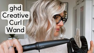 Beachy Waves for Short Hair and GHD Creative Curl Wand Review  Cristina Maria [upl. by Niall861]