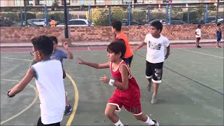 Watch Maro Moaz Baraa and Omar play basketball with no rules😆 [upl. by Nonna409]