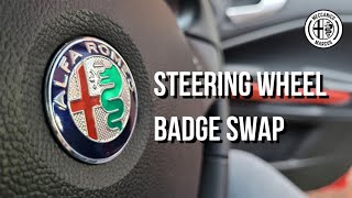 Alfa Romeo Steering Wheel Badge Swap [upl. by Eedia]