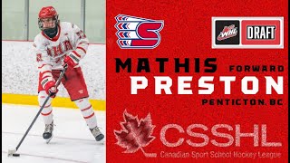 Mathis Preston OHA U15 Prep  2023 3rd Overall [upl. by Helbonnas859]