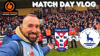 GOAL FEST AS YORK CITY STAY TOP OF THE LEAGUE York City 53 Hartlepool United [upl. by Cianca20]