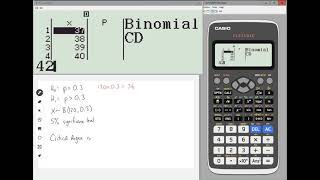 Classwiz HowTo Finding a Greater Than Critical Region for Binomial Hypothesis Testing [upl. by Ahcsrop430]