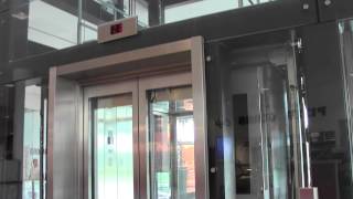 KONE MonoSpace MRL Traction scenic elevators  Nordby Shoppingcenter Nordby Sweden [upl. by Seroka]