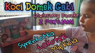 Otwieramy Paczki  Koci Domek Gabi  Pokój Miękici  Pokój Łakotka  Pokój Syrenkotki  Unboxing [upl. by Anerb]