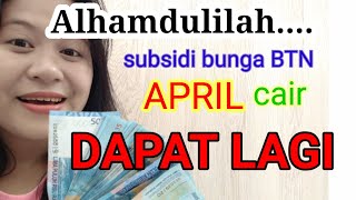 SUBSIDI BUNGA KPR BTN April 2021 [upl. by Ilak]