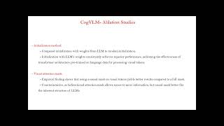 Part 8 Ablation Studies and Conclusions of CogVLM [upl. by Odracer]