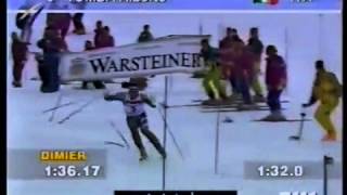 Alberto Tomba wins slalom Madonna 1995 [upl. by Yatnahc]