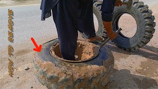 How to take a tire off the rim really easy [upl. by Lejeune]