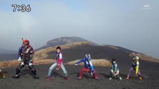 Kyuranger 7member henshin roll call and battle [upl. by Wivestad]