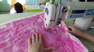 Free Motion Quilting with thick thread Aurifil 12wt [upl. by Hayman246]