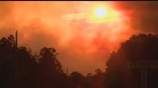 Flag Pond Fire burns more than 1500 acres in the Picayune Strand causes voluntary evacuations [upl. by Flavia]