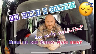 MICRO CAMPER VAN  DER VW CADDY IV 🚙 ZUM DIY  MINICAMPER IN WENIGEN MINUTEN⛺️ [upl. by Joung]