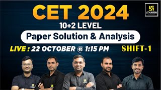 Rajasthan Cet Paper Solution 2024  CET 102 Level Paper Solution amp Analysis  Utkarsh Classes [upl. by Nnaeinahpets]