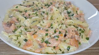 Pâte au saumon  la recette à absolument connaître  ma sœur en sueur 👌 Salmon pasta [upl. by Cargian29]