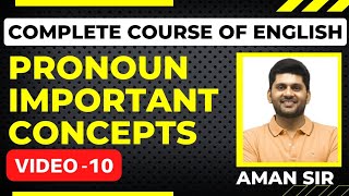 Complete pronounpronoun conceptsEnglish for competitive examsfree course of englishssc english [upl. by Leclair]