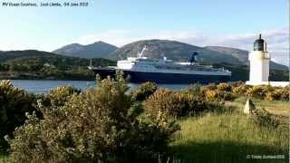 MV Ocean Countess visits Loch Linnhe and Fort William [upl. by Bernardi]