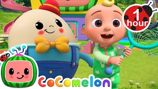 Animal Humpty Dumpty🥚CoComelon JJs Animal Time  Nursery Rhymes and Kids Songs  After School Club [upl. by Anallij]