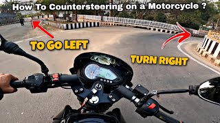 How To Do Counter steering On a Motorcycle [upl. by Dloreg430]