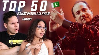 ONLY MASTERPIECES Latinos react to Top 50 Rahat Fateh Ali Khan Songs Bollywood amp Pakistani [upl. by Josi166]