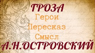 quotГРОЗАquot Краткий пересказ Герои Смысл Островский АН [upl. by Airoled]